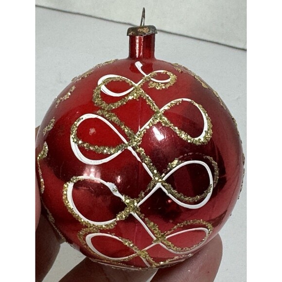 Lot Of 8 Vintage Mercury Glass Christmas Indent Teardrop Ball Ornaments LOOK - Picture 13 of 16